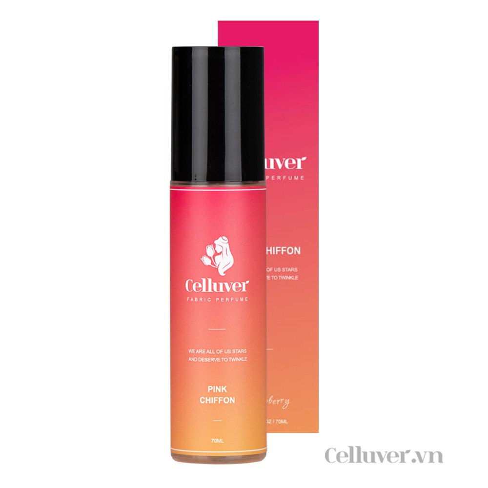 Nước hoa vải/Fabric Perfume - Celluver Pink Chiffon 70ml - Hương trái cây ngọt ngào