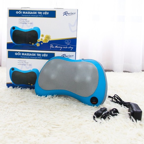 Gối massage trị liệu cổ vai gáy và chân Royalcare - đồ dùng chăm sóc sức khỏe cho gia đình