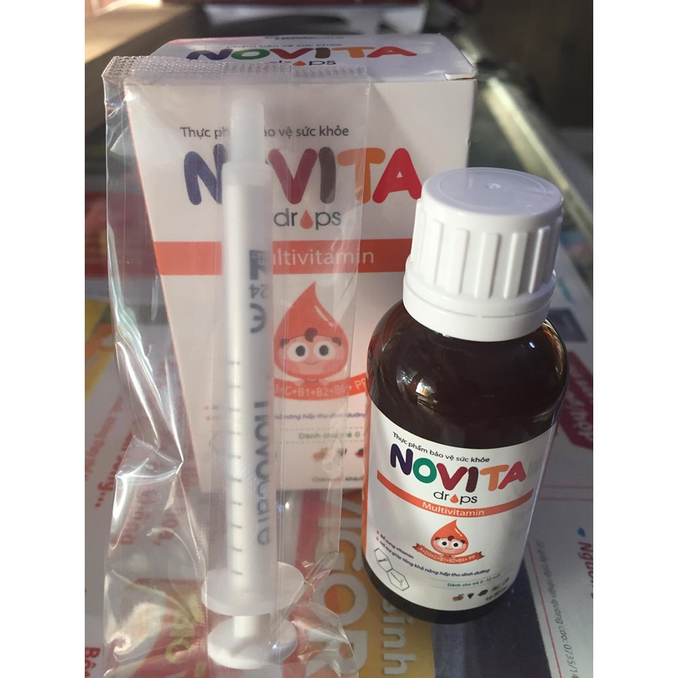 Vitamin tổng hợp NOVITA DROPS- Bổ sung vitamin thiết yếu dạng nhỏ giọt chính xác giúp bé phát triển toàn diện