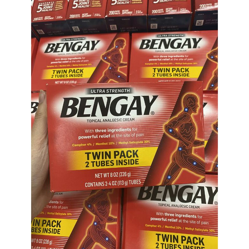 HỘP 2 TUÝT DẦU NÓNG DẠNG KEM BENGAY ULTRA STRENGTH TWIN PACK 226g