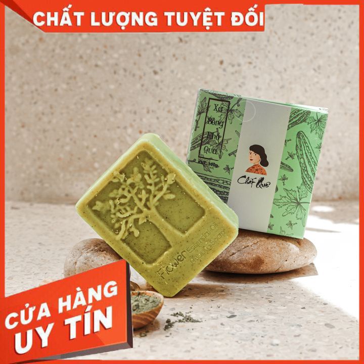 Xà bông mướp đắng [DUY NHẤT TẠI CHẤT QUÊ ] Mua 1 tặng 1 bánh + túi lưới, mua 5 bánh tặng khăn mặt kèm 3 túi lưới