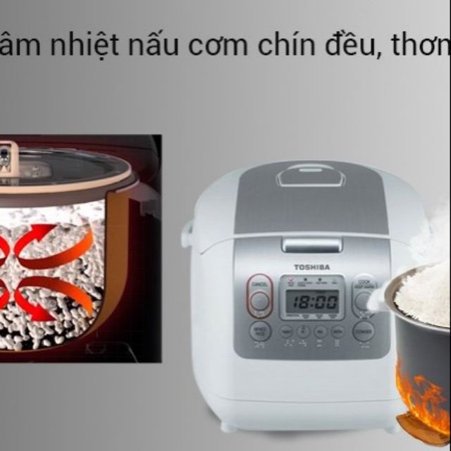 Nồi cơm điện tử Toshiba 1.8 lít.Hàng new bả hành chính hãng