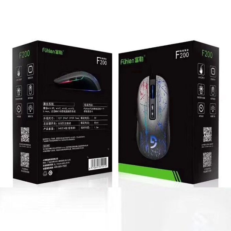 [Mã 2404EL10K giảm 10K đơn 20K] Chuột gaming Fuhlen F200 3200DPI ♥️Freeship♥️ Chuột chơi game Fuhlen F200 - Fuhlen G90