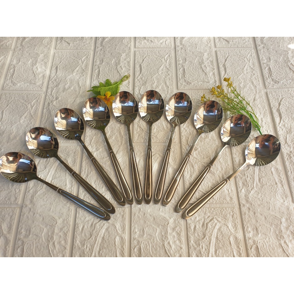 Thìa Canh, Thìa Súp Đầu Tròn Inox 304 Sang Trọng Dùng Cho Nhà Hàng, Khách Sạn, Gia Đình KT: 18x4cm (ảnh thật)