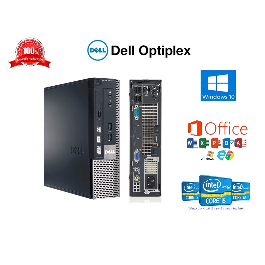 Cây máy tính đồng bộ DELL CPU Core i7 3770 | i5 | i3 , ram 8GB, ổ cứng SSD 240GB. Tặng usb Wifi. Hàng Nhập Khẩu