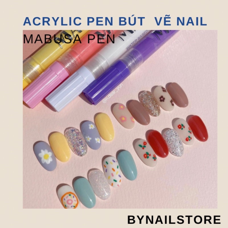 [Mabusa] Bút nước thần kì Acrylic pen Hàn Quốc vẽ mọi bề mặt (12 màu)