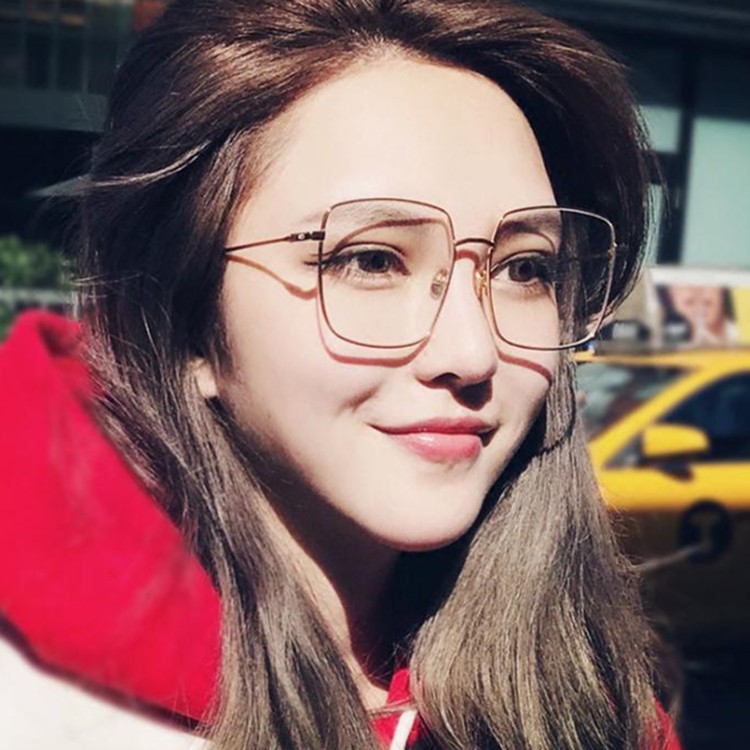 Mắt kính gọng vuông lớn chống ánh sáng xanh phong cách Hàn Quốc cho nam nữ