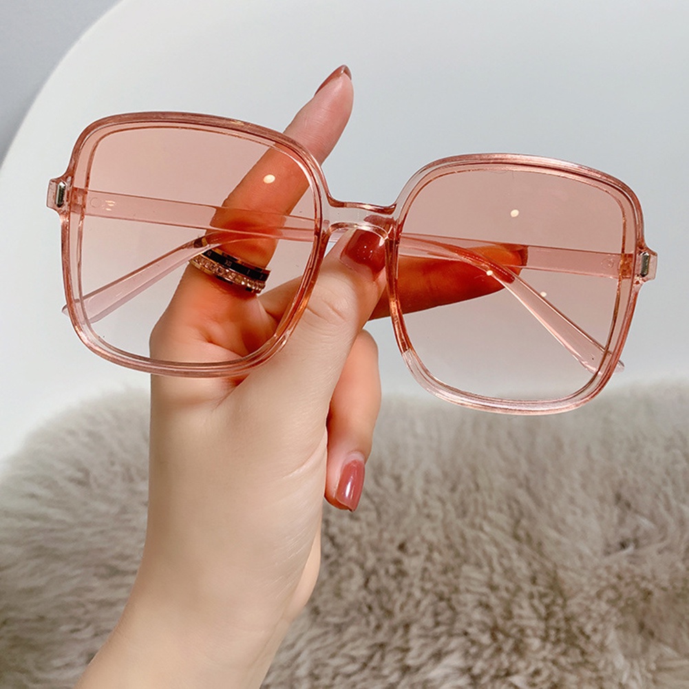 Kính Mát Gọng Vuông Oversize Chống Tia UV Phong Cách Hàn Quốc