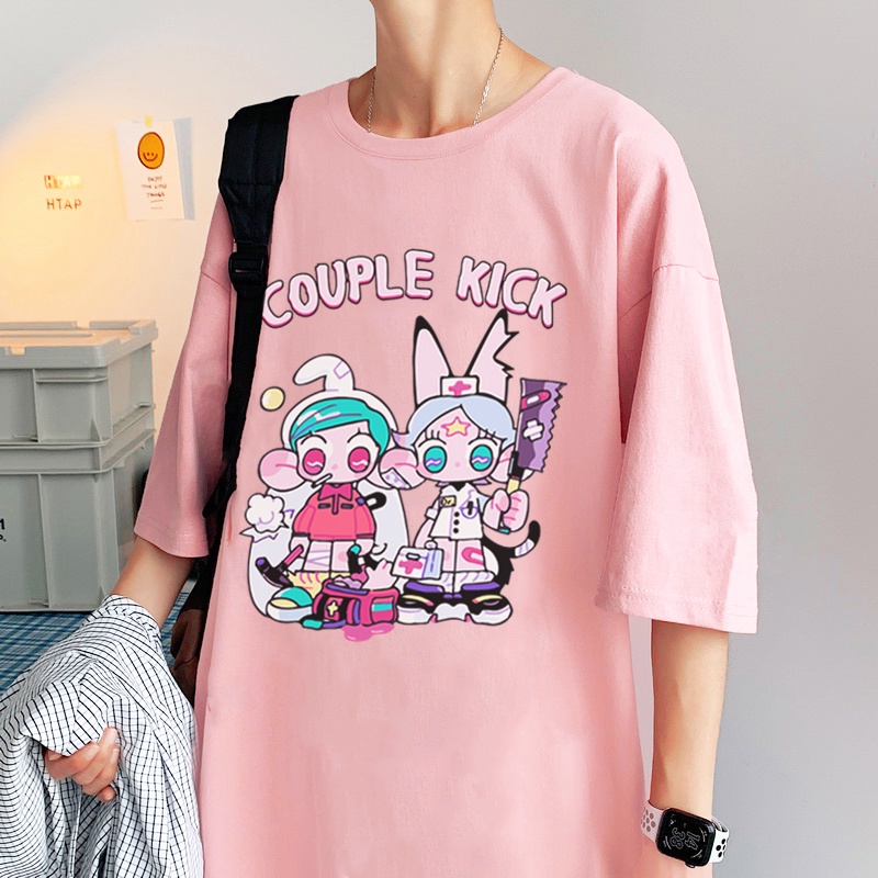 Áo Thun Nam Form Rộng Tay Lỡ 2S Clothing, Áo Phông Tay Lỡ Unisex In Hình Couple Kick Cute TV5004 | BigBuy360 - bigbuy360.vn