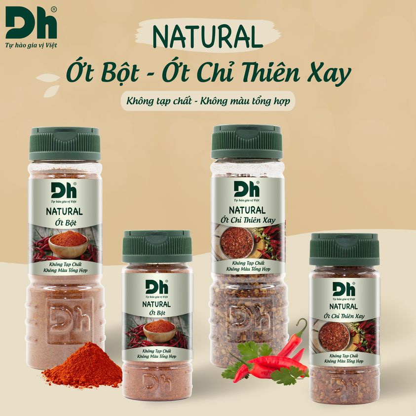 Ớt chỉ thiên xay Natural Dh Foods gia vị cay nồng tẩm ướp nêm nếm thực phẩm thơm ngon 30gr