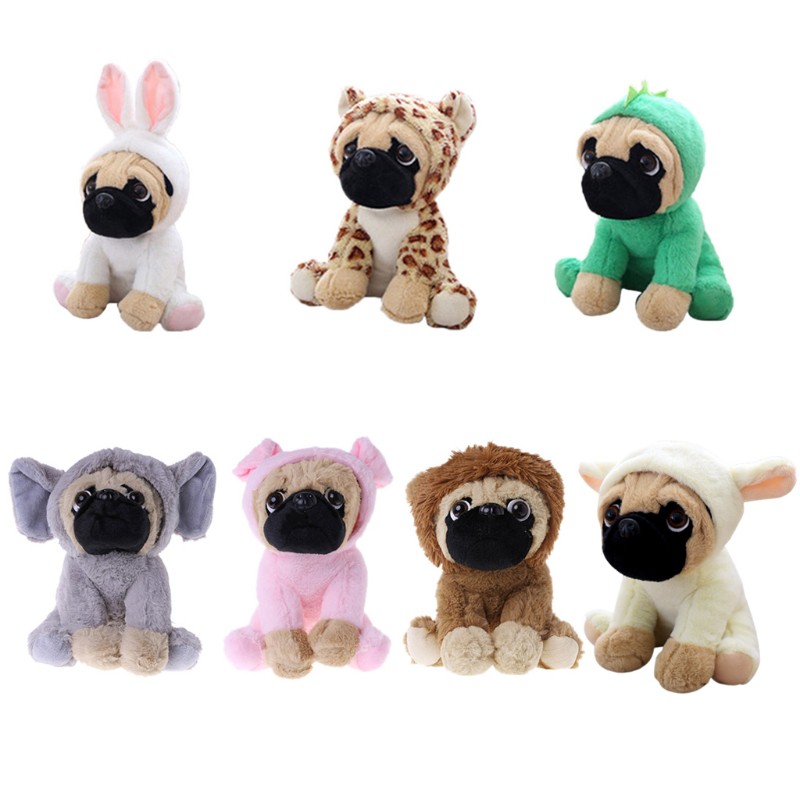 Loner New Large Plush Toys 10″ Pug Dog In 6 Costumes Cuddly Soft Toy Girl Kids Gift pillows