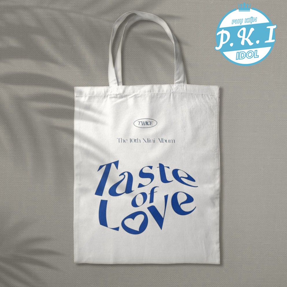 Túi ToTe In Hình Logo &quot;Taste Of Love&quot; - Album comeback của TWICE - QUÀ TẶNG K-POP