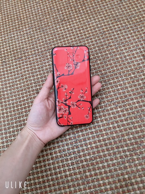 Ốp lưng sam sung J6 (2018) bóng xà cừ hoa đào