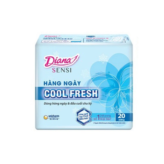 BĂNG VỆ SINH HÀNG NGÀY DIANA SENSICOOL FRESH GÓI 20MIẾNG