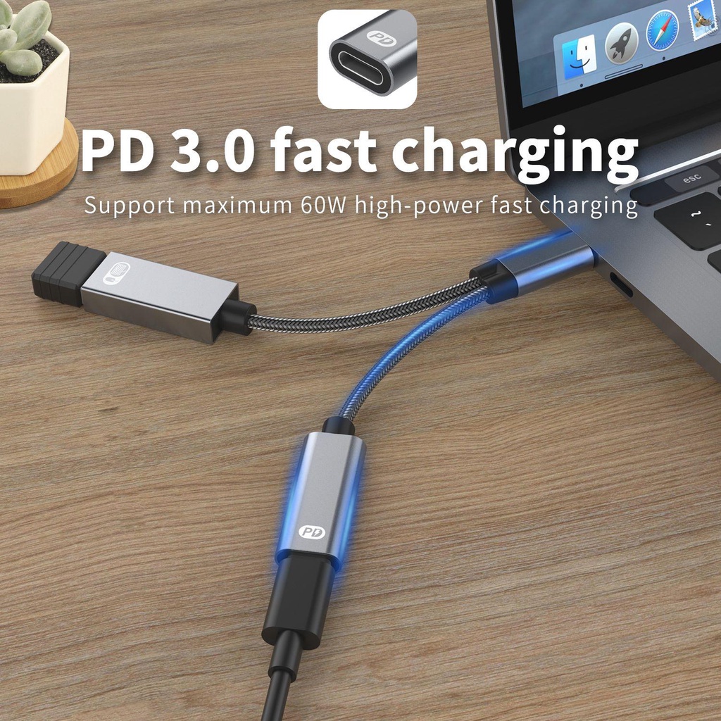 MYRONGVN Cáp Sạc Nhanh USB Type C 60W PD Cho Điện Thoại / Máy Tính Bảng