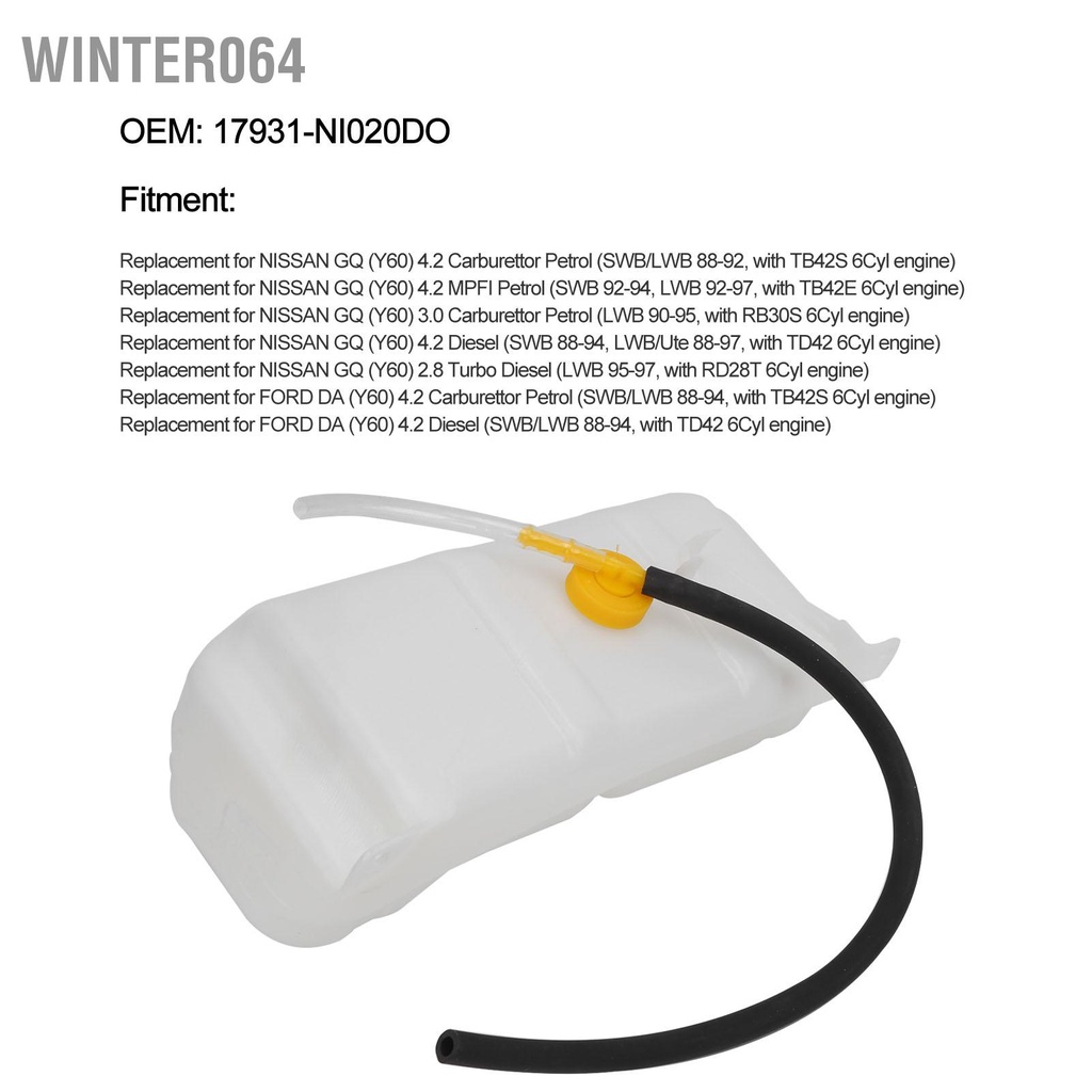 Winter064 Bình tràn bộ tản nhiệt trên ô tô với ống đôi 17931 ‑ NI020DO Thay thế cho chế hòa khí NISSAN Patrol GQ Y60 4.2