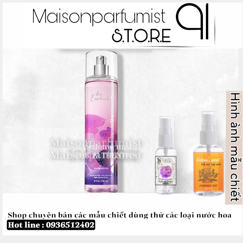 BE ENCHANTED   - Xịt Thơm Toàn Thân Bath & Body Works -𝐦𝐚̂̃𝐮 𝐭𝐡𝐮̛̉ 𝟑𝟎𝐦𝐥
