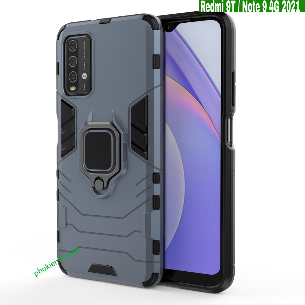 Ốp lưng Redmi 9T / Redmi Note 9 4G 2021 / Redmi 12 chống sốc Iron Man Iring chống sốc cao cấp giá đỡ xem phim