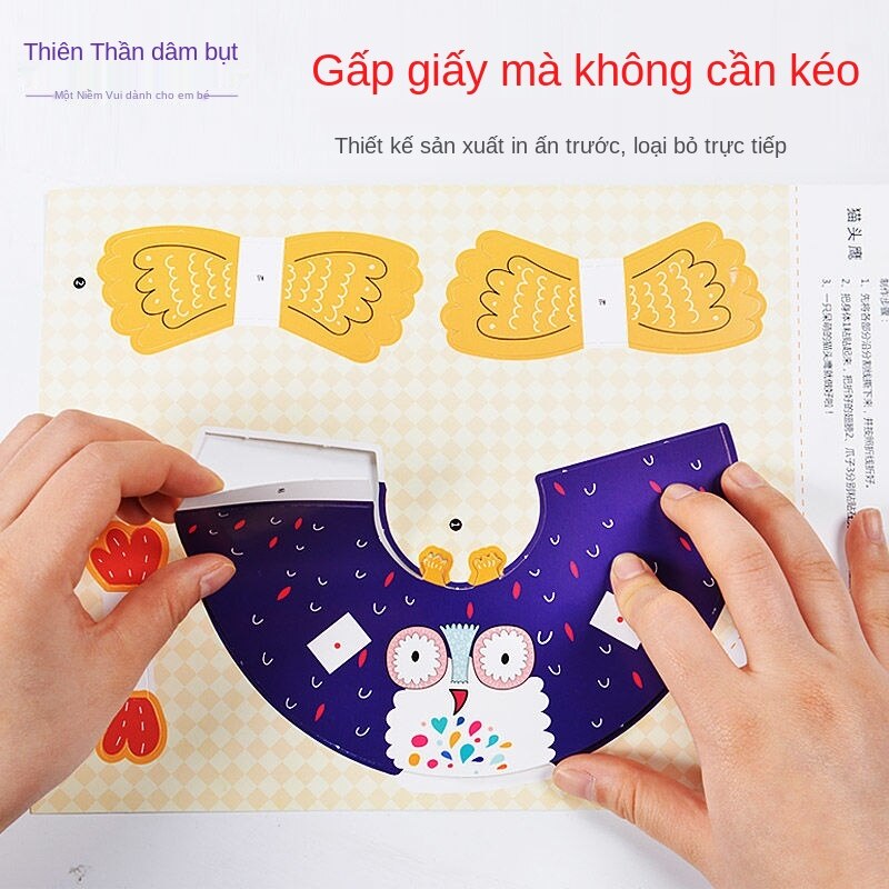 Aceh Trẻ Em Vui Vẻ Origami Cuốn Sách Bách Khoa Toàn Thư Làm Bằng Tay3dBa Chiều Mẫu Giáo Bé Cắt GiấydiyChất Liệu Câu Đố6Tuổi