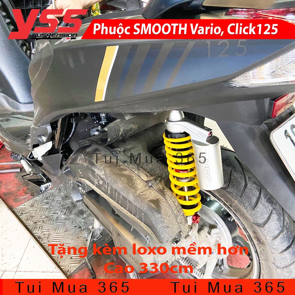 PHUỘC YSS SMOOTH G-SPORT Click/Vario/Vision/Lead/SH Mode ( Vàng ) Tặng kèm lò xo mềm hơn