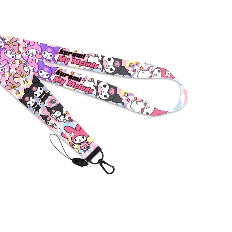 Sẵn Sàng Hàng!!! Mới Dây Đeo Cổ Giữ Thẻ Id Họa Tiết Nhân Vật Sanrio Kuromi Đáng Yêu