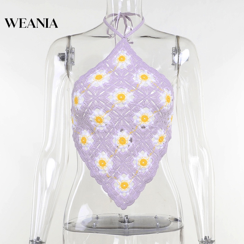 Áo Tank Top Dệt Kim Hoạ Tiết Hoa Thêu Thời Trang Mùa Hè Cho Phái Nữ