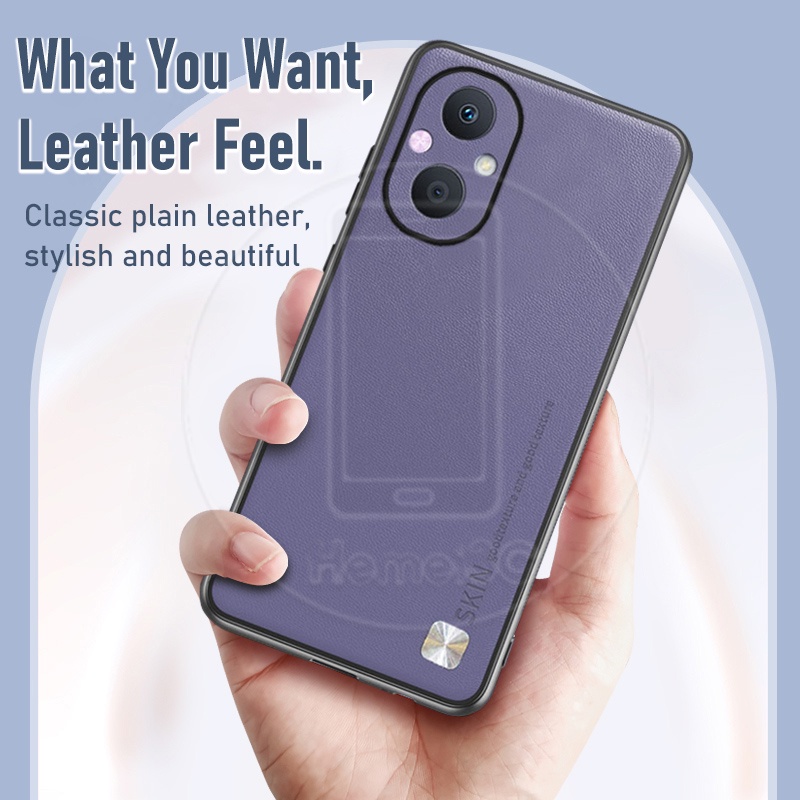 Ốp Điện Thoại PC + Da PU Thời Trang Sang Trọng Cho Oppo Reno 7 7Z 6 5 Pro Reno7 Reno7Z 5G