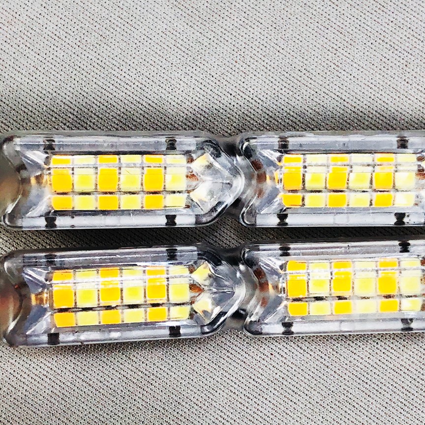 Đèn led dây dán 1 dãy 10 bóng mũi tên Trắng Vàng với chế độ chớp chạy màu vàng kiểu mũi tên ( 2 chế độ ) Greennetworks