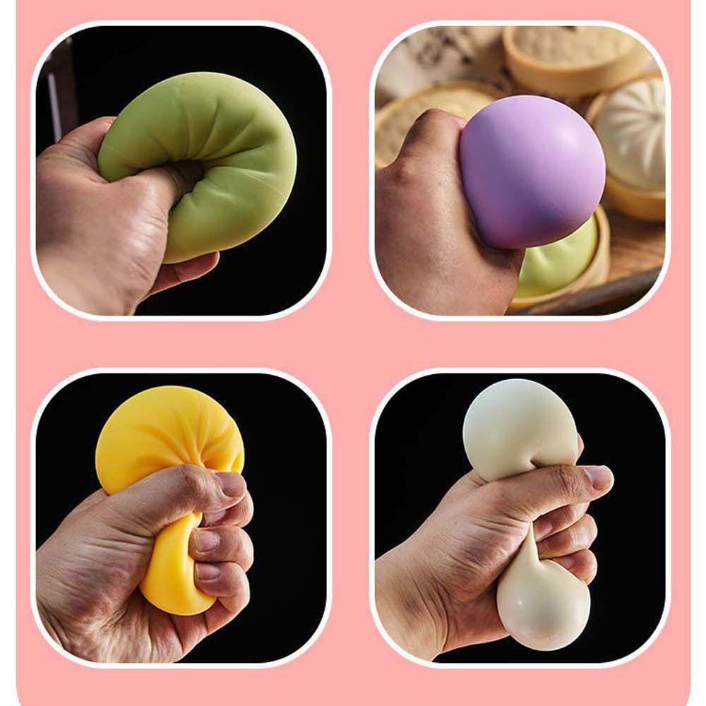 Đồ Chơi Bóp Hình Bánh Bao Hấp Bằng Silicone Giúp Giải Tỏa Căng Thẳng Cho Trẻ Em REBUY1