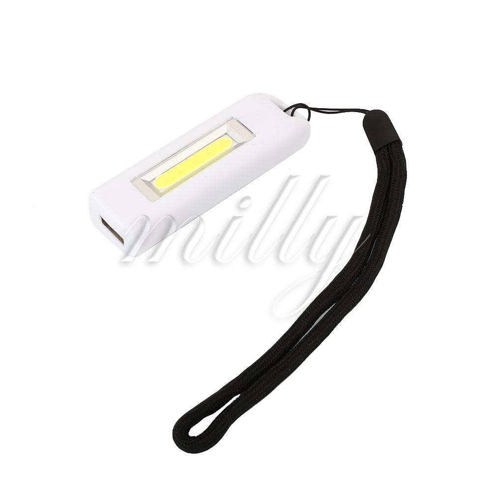 Portable USB LED Keychain Key Ring Light Rechargeable Flashlight Torch 0.5W