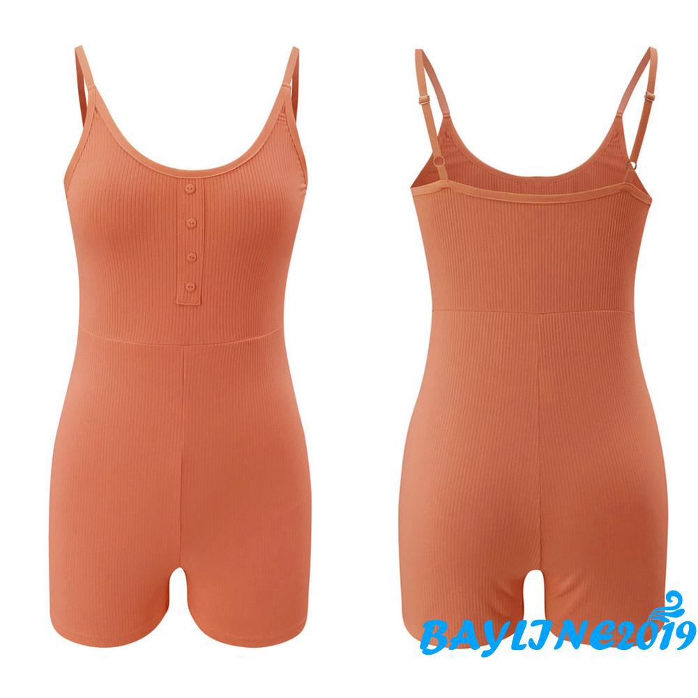 Áo liền quần không tay hở lưng màu trơn thời trang dành cho nữ