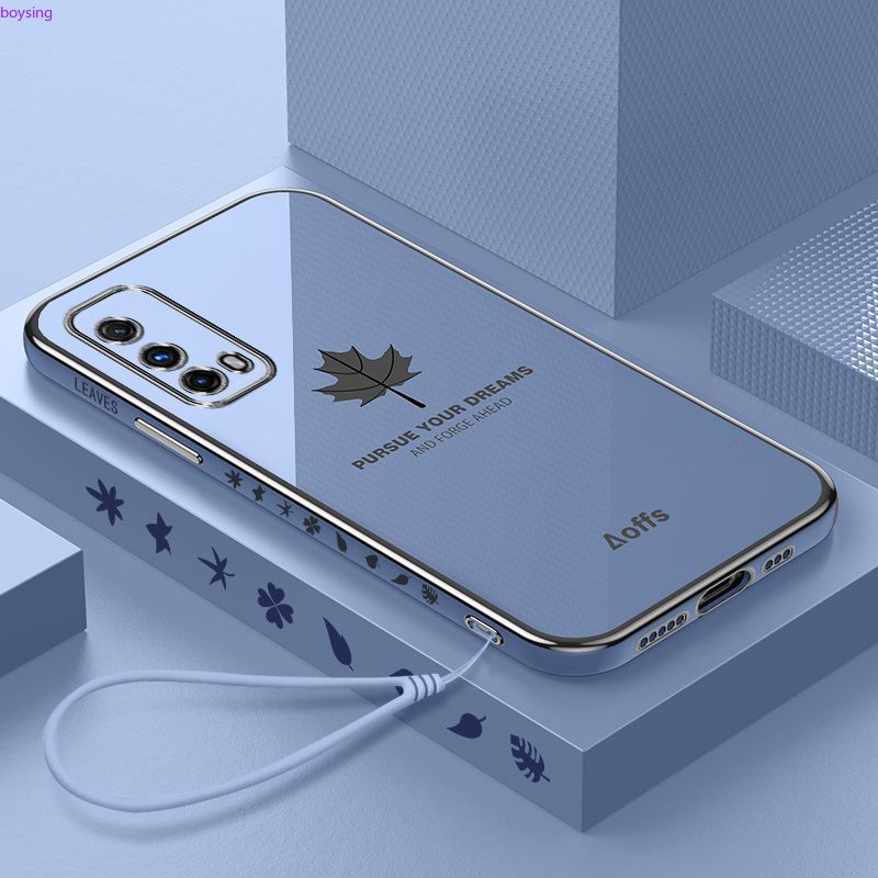 Ốp Điện Thoại Mạ Điện Hình Lá Phong Cho Vivo IQOO 7 8 Z1X Z5