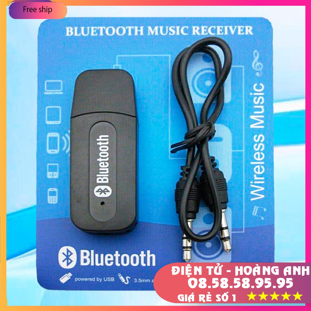 USB bluetooth BT-163 và HJX-001 - Bluetooth 5.0 Biến Loa Thường Thành Loa Bluetooth [GiaSi261]