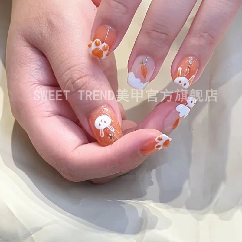 Miếng dán trang trí móng tay nghệ thuật STZPRONAIL gấu/ thỏ hoạt hình đáng yêu xinh xắn