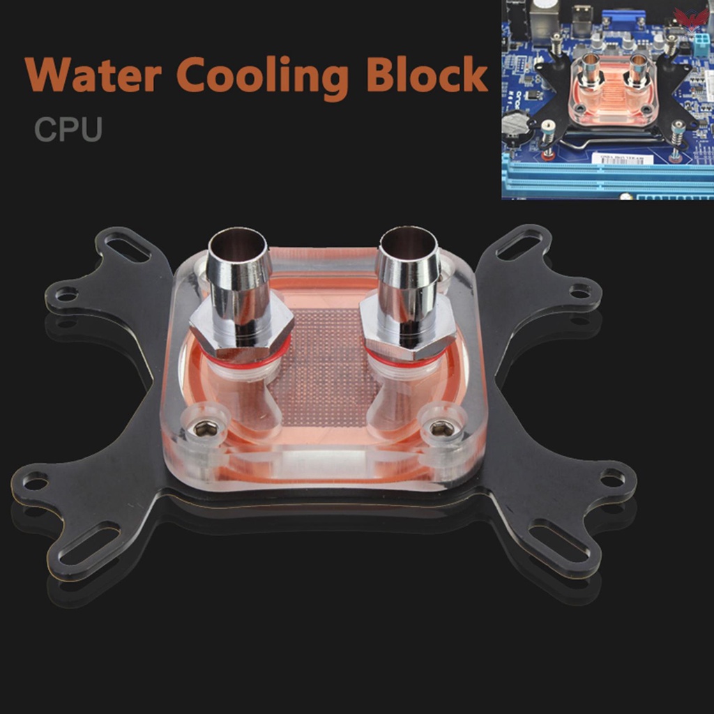 Fir Water Cooling Computer CPU Block Head Copper Base Replacement for INTEL CPU Block