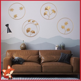 Phụ Kiện Treo Tường Trang Trí Hình Lá Cây Bằng Sắt Sáng Tạo Sang Trọng