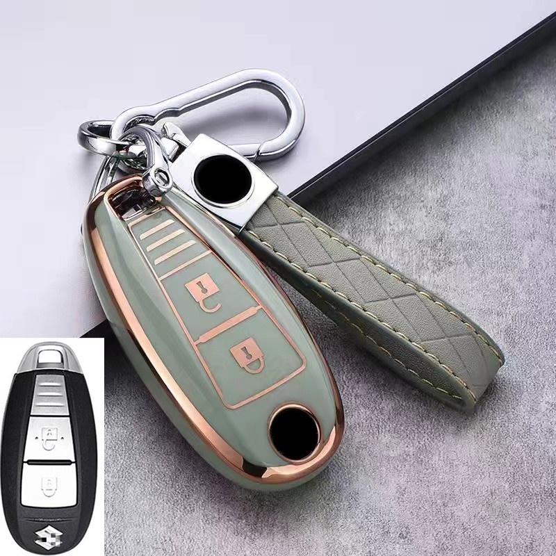 Phù Hợp Vỏ TPU Mạ Điện Bảo Vệ Chìa Khóa Cho Xe Suzuki SWIFT, ERTIGA, XL7