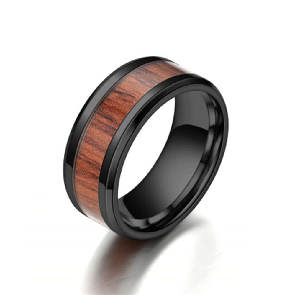 MOILY Mosaic 8mm Men Vintage Jewelry Tungsten Steel Ring