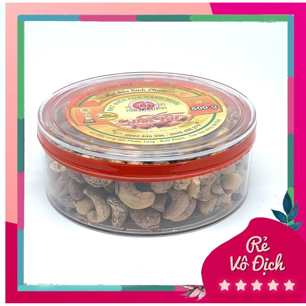 HẠT ĐIỀU RANG MUỐI HỘP TRÒN 500gr ❤FREESHIP❤ HẠT ĐIỀU BÌNH PHƯỚC, CHẤT LƯỢNG XUẤT KHẨU | BigBuy360 - bigbuy360.vn