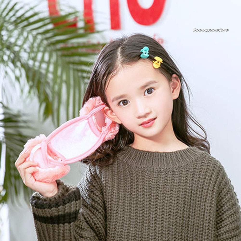 HY/ Khẩu trang có bịt tai kiểu dáng hoạt hình dễ thương cho bé