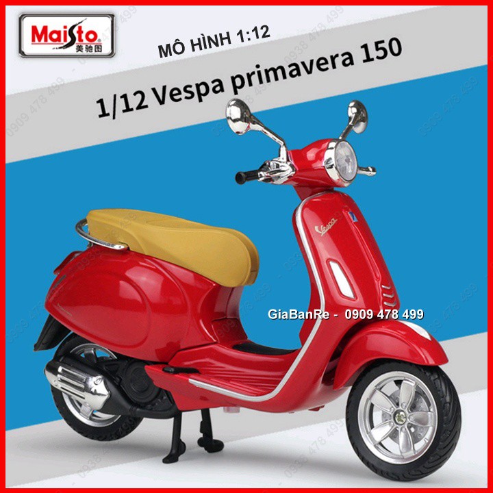 Xe Mô Hình Vespa Primavera - Piaggio Maisto -  Tỉ Lệ 1:12 - 8746