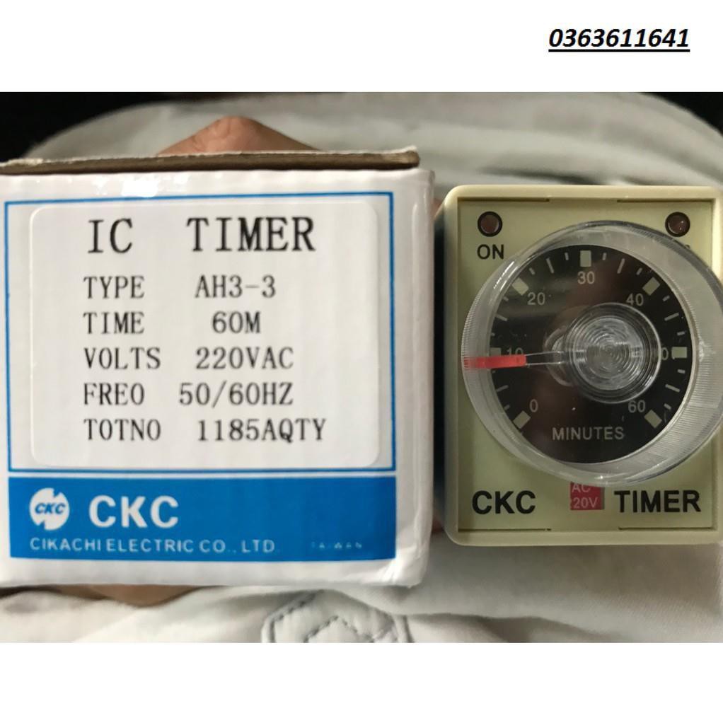 Rơ le thời gian Timer CKC AH3-3 220VAC 10S,30S,60S 10M, 30M,60M