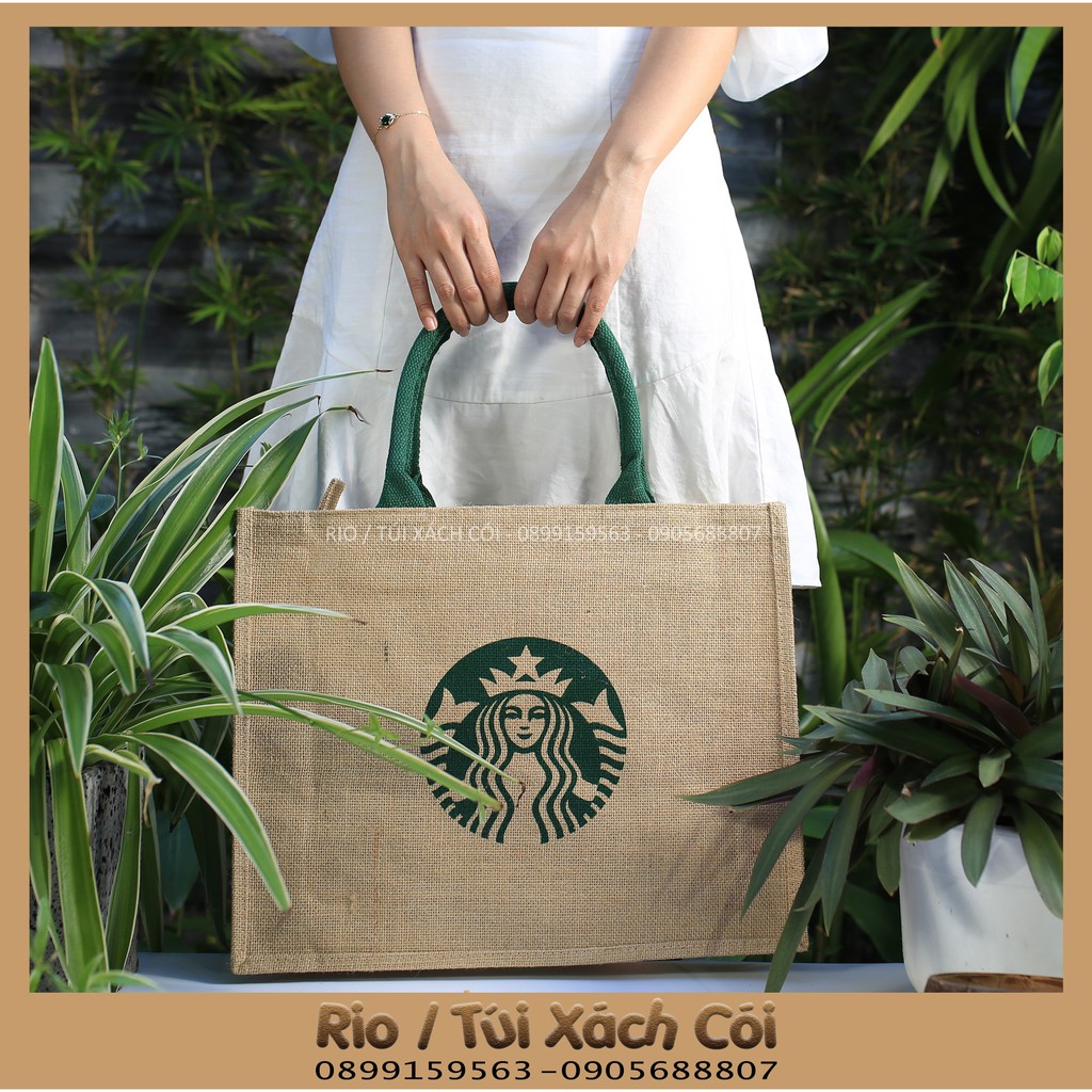 Túi cói Starbuck siêu đẹp siêu sang. kho89
