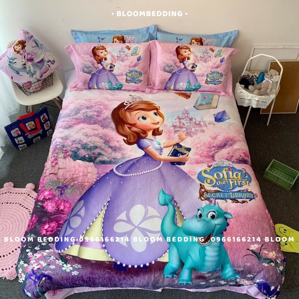 Bộ Chăn Ga Gối Disney 4 Món cho bé - Công chúa Sofia