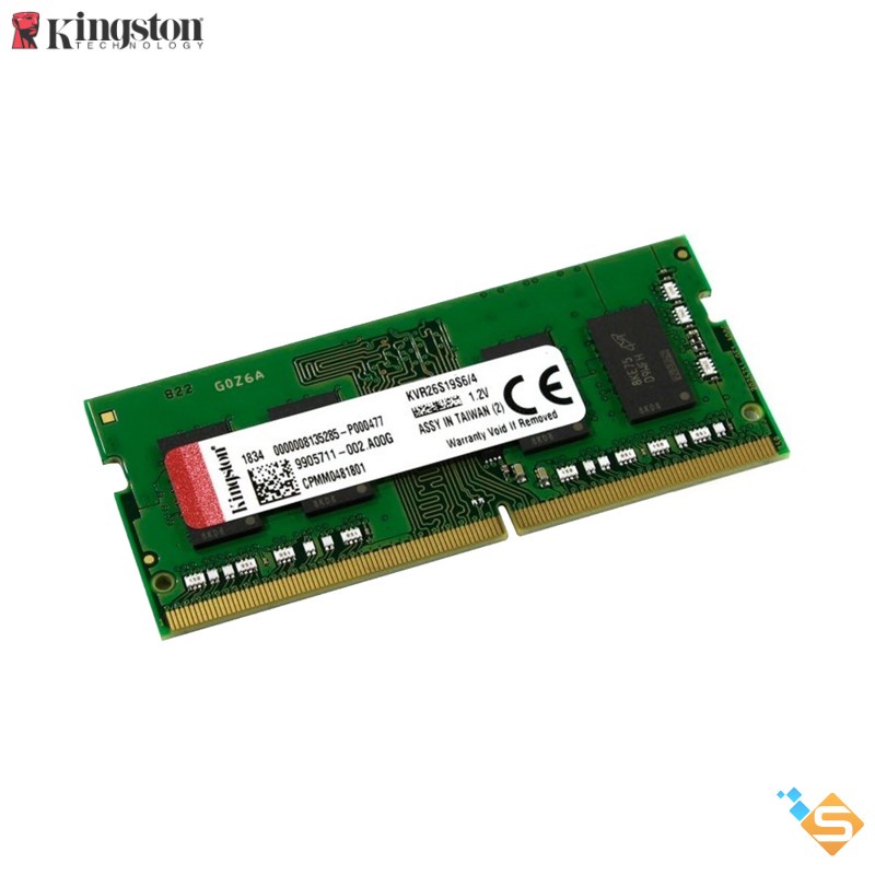 RAM Laptop Kingston DDR4 16GB 8GB 4GB Bus 2666MHz CL19 SODIMM KVR26S19S6 - Bảo Hành Chính Hãng 3 Năm