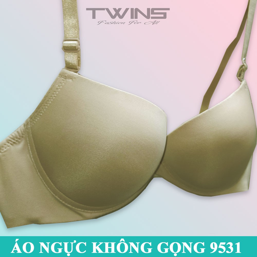 Áo ngực không gọng nữ nâng ngực mút dày Pensee 9531 cúp xéo màu trơn size 34, 36, 38