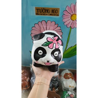 heo đất handmade - gấu trúc điệu đà