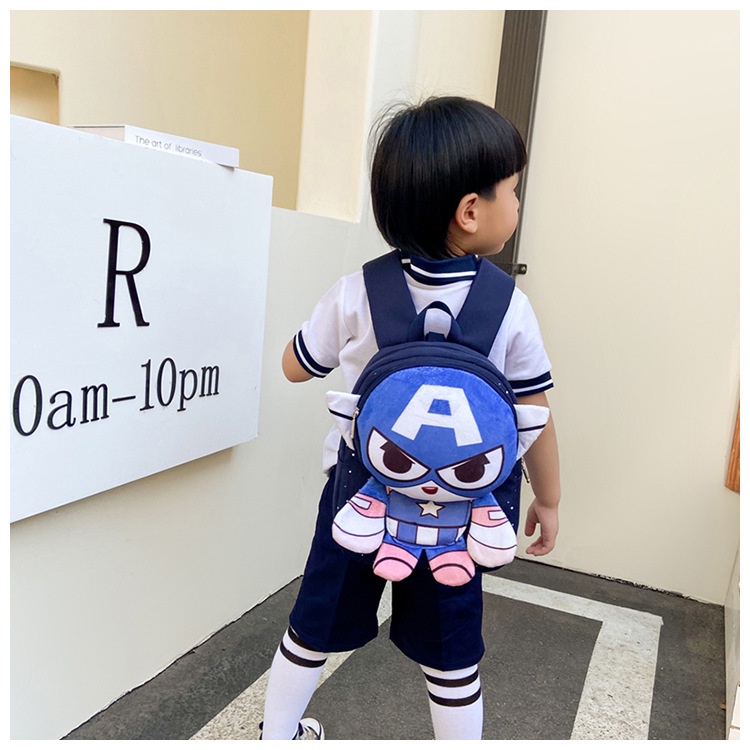 Balo Đi Học Mẫu Giáo Họa Tiết Hoạt Hình Dễ Thương Chống Thất Lạc Cho Bé Trai / Người Nhện / Người Sắt