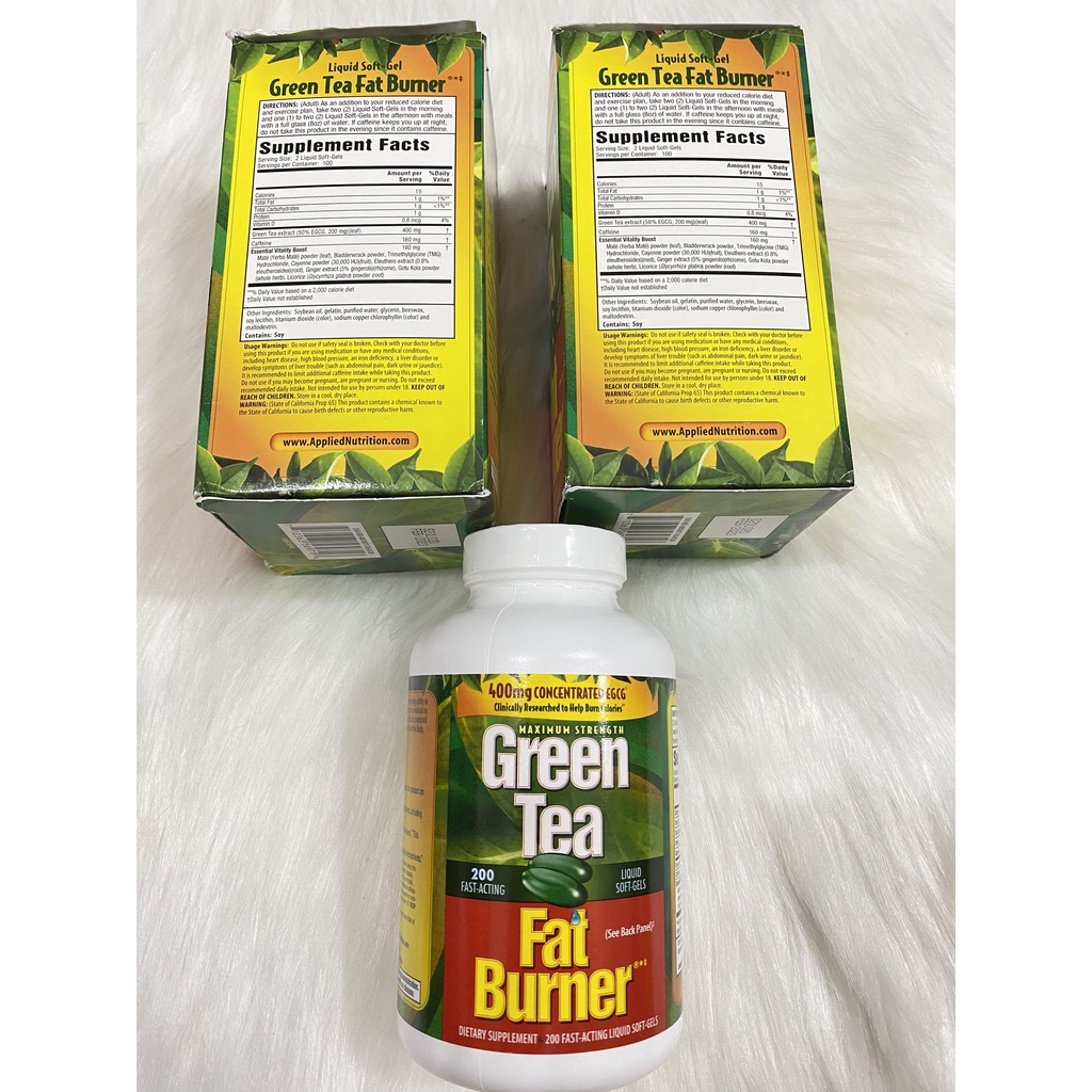 [DJ SHOP] Viên Uống Loại Trà Giảm Cân Green Tea Fat Burner Của Mỹ (200 viên)