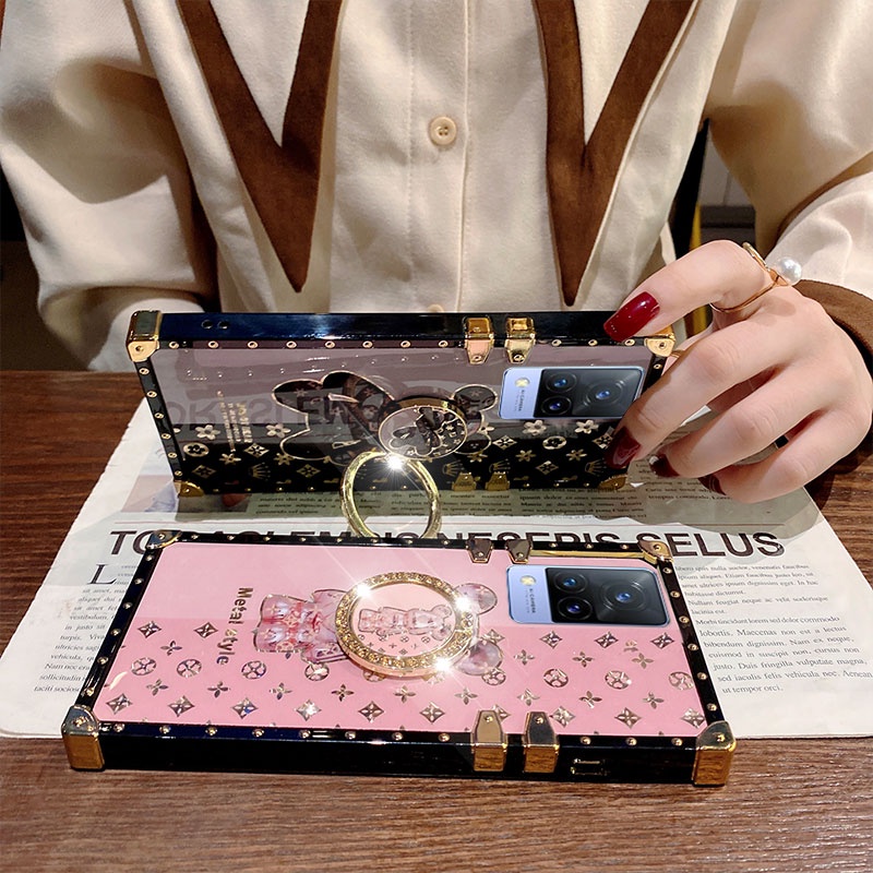 Ốp Điện Thoại Có Giá Đỡ Hình Gấu Vivo V20 V20SE V21 V21E Y77 Y16 Y35 Y22 Y22S Y55S Y76S Y21 Y33S Y21S Y52 Y72 Y51 Y31